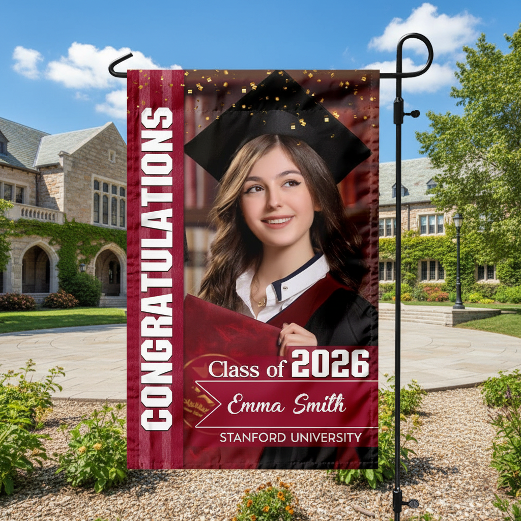 Custom Photo Congratulations Class Of 2026 Graduation Garden