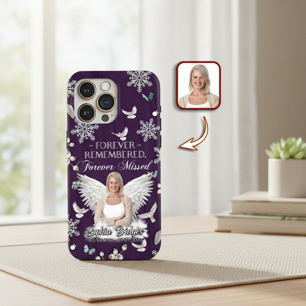 Custom Photo Gone But Never Forgotten Memorial Phone Case HA