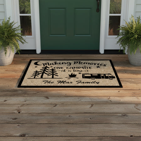 Custom Making Memories One Campsite Doormat — Custom Gift JDXAU