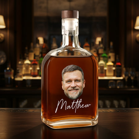 Custom Face Name Whiskey Bottle — Custom Gift 3NE78