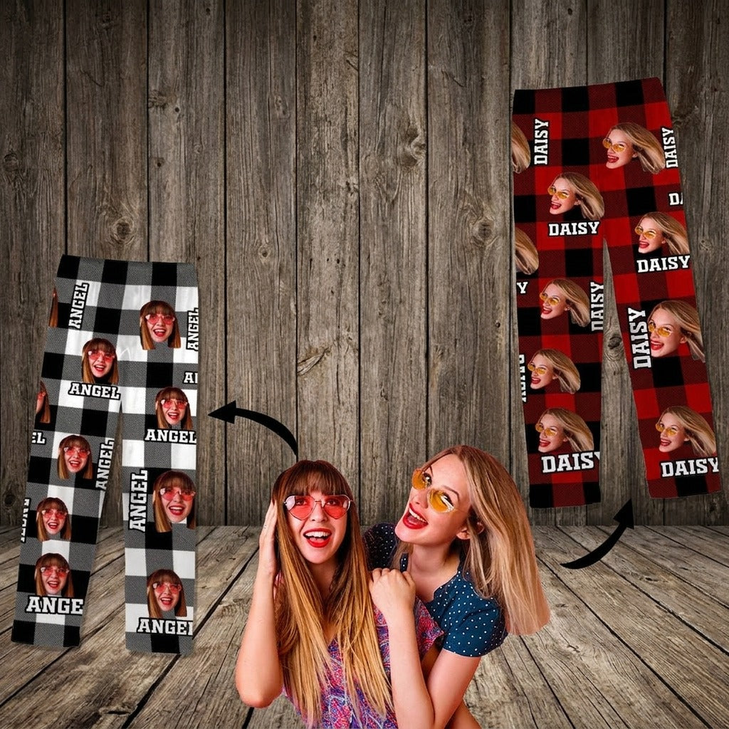 Custom Photo Human Face For Bestie Pajamas