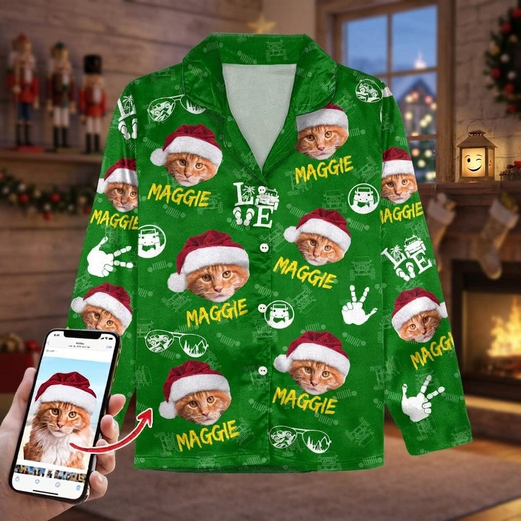 Custom Dog Cat Photo Offroad Pajamas