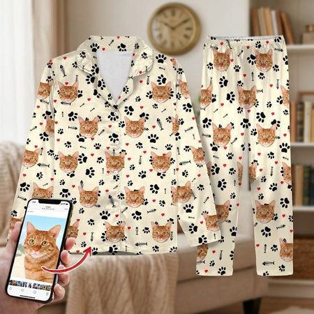 Custom Cat Icon Decoration Pajamas — Gift for Cat Lovers 27D3E