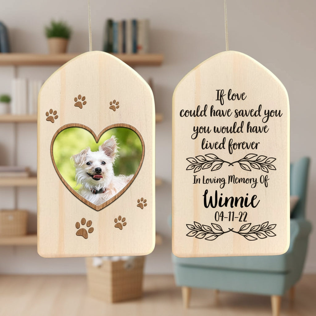 Custom Photo You Left Paw Prints On My Heart Memorial Wind C