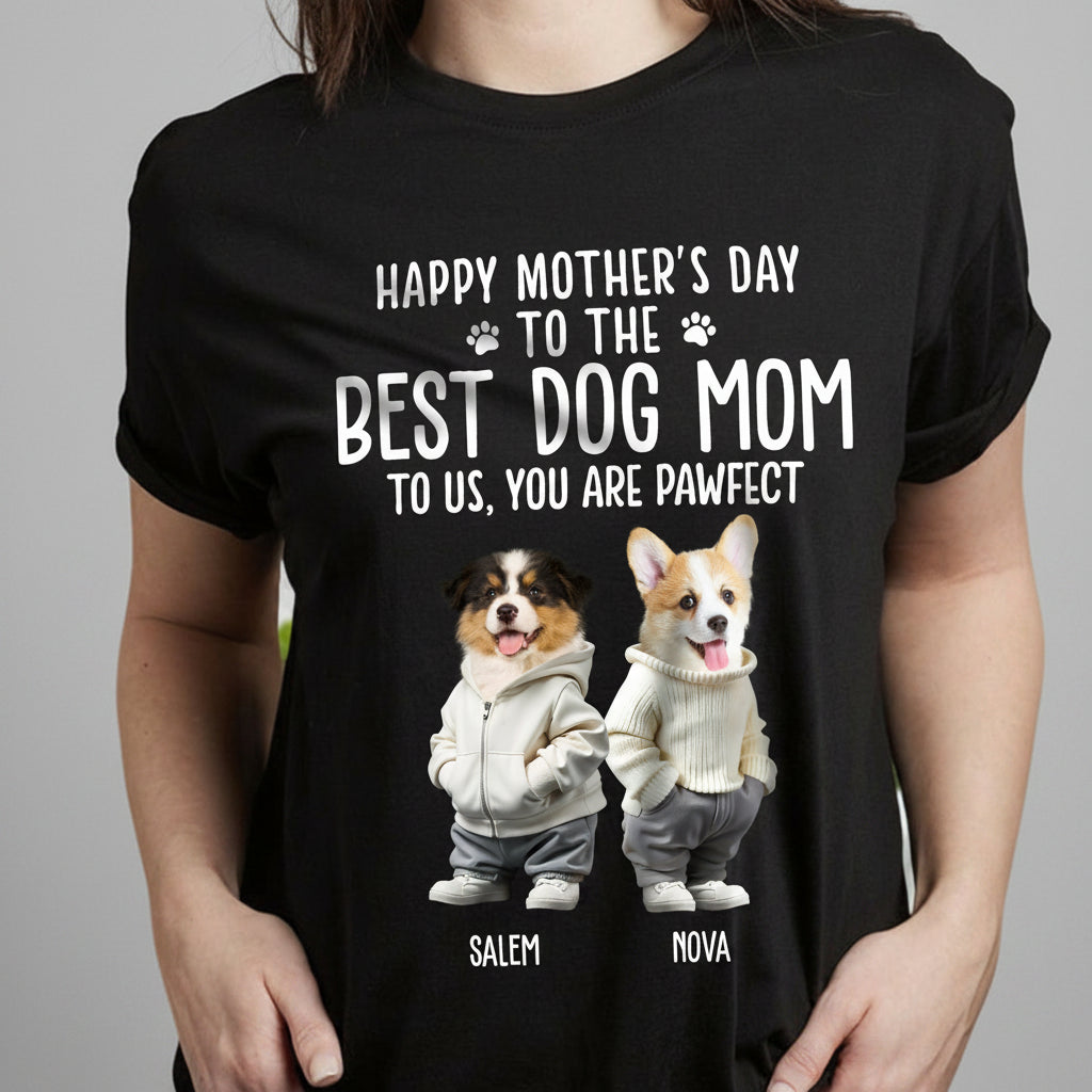 Custom Face Photo Best Dog Dad Dog Mom Dark Sweatshirt For D