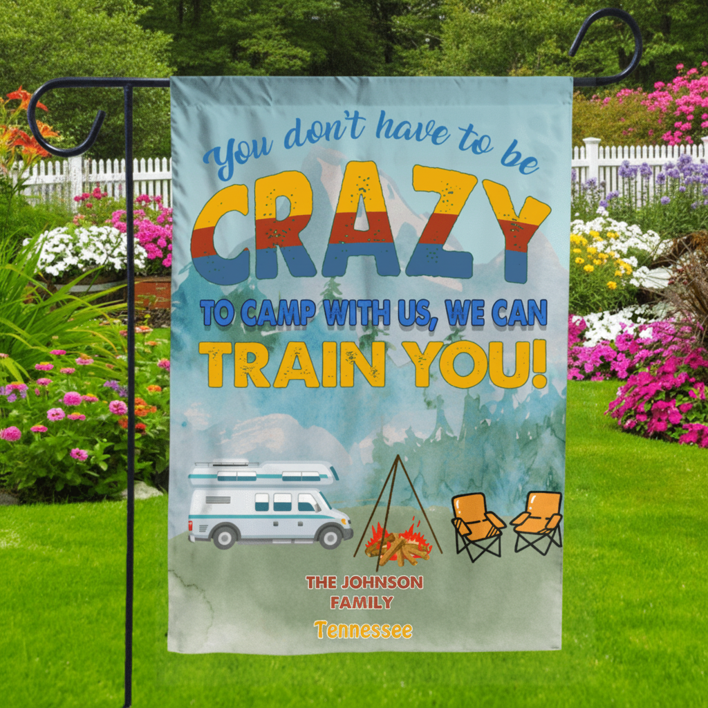 Personalized Camping Garden Flag