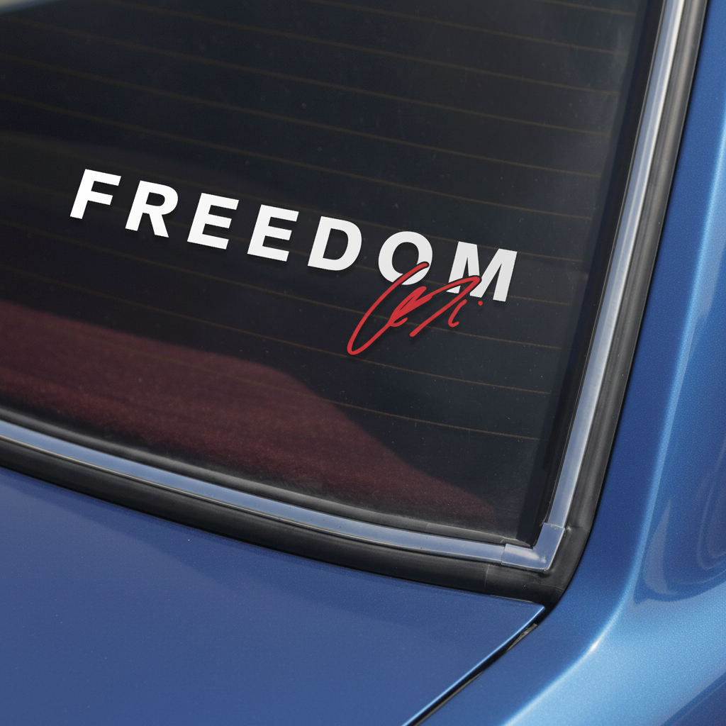 Freedom Charlie Kirk Memorial MAGA Car Window Decal Sticker