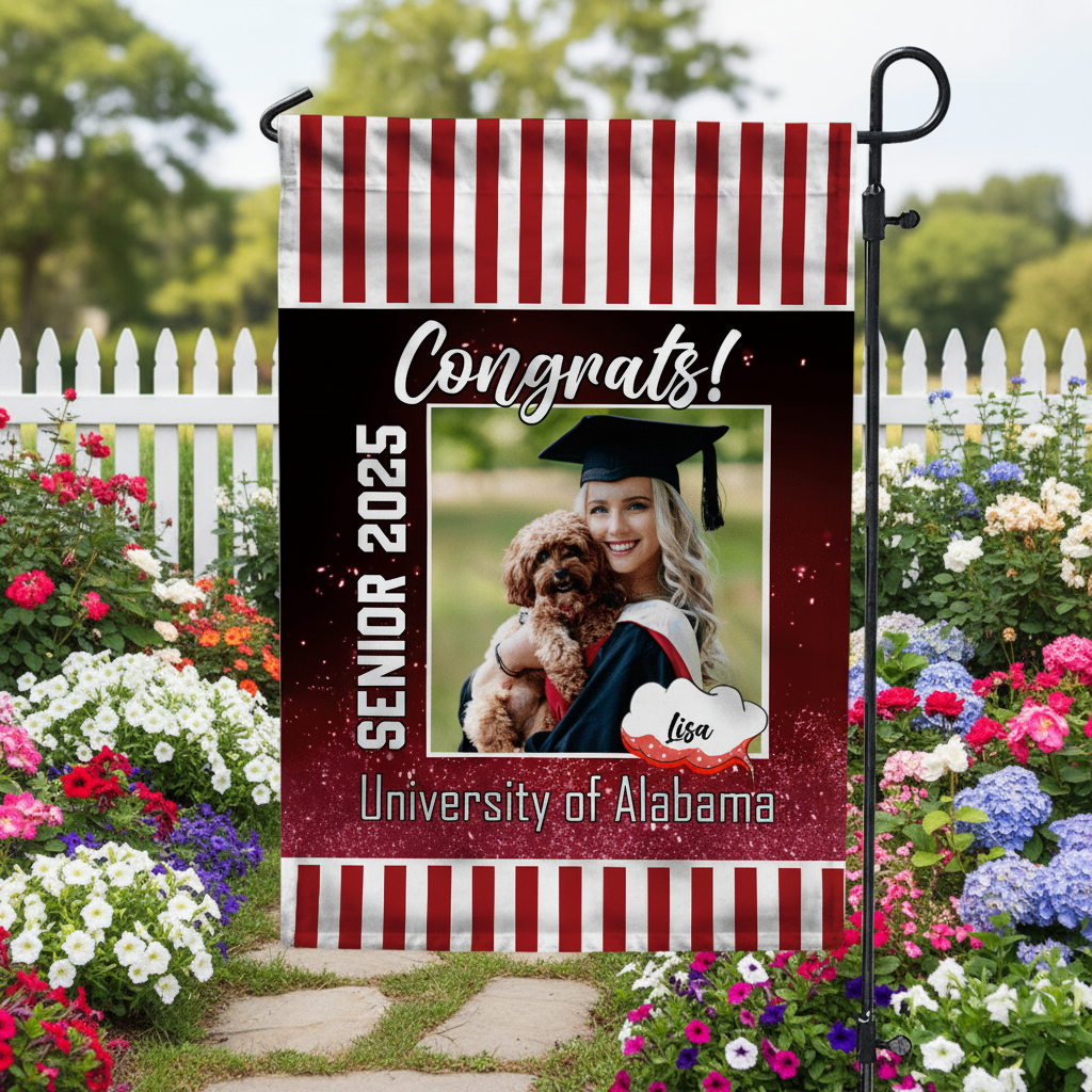 Congrats Graduation Garden Flag, Senior Flag