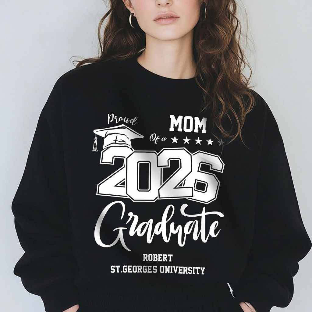 Personalized Proud Family Of A Graduate Graduation Dark Shir