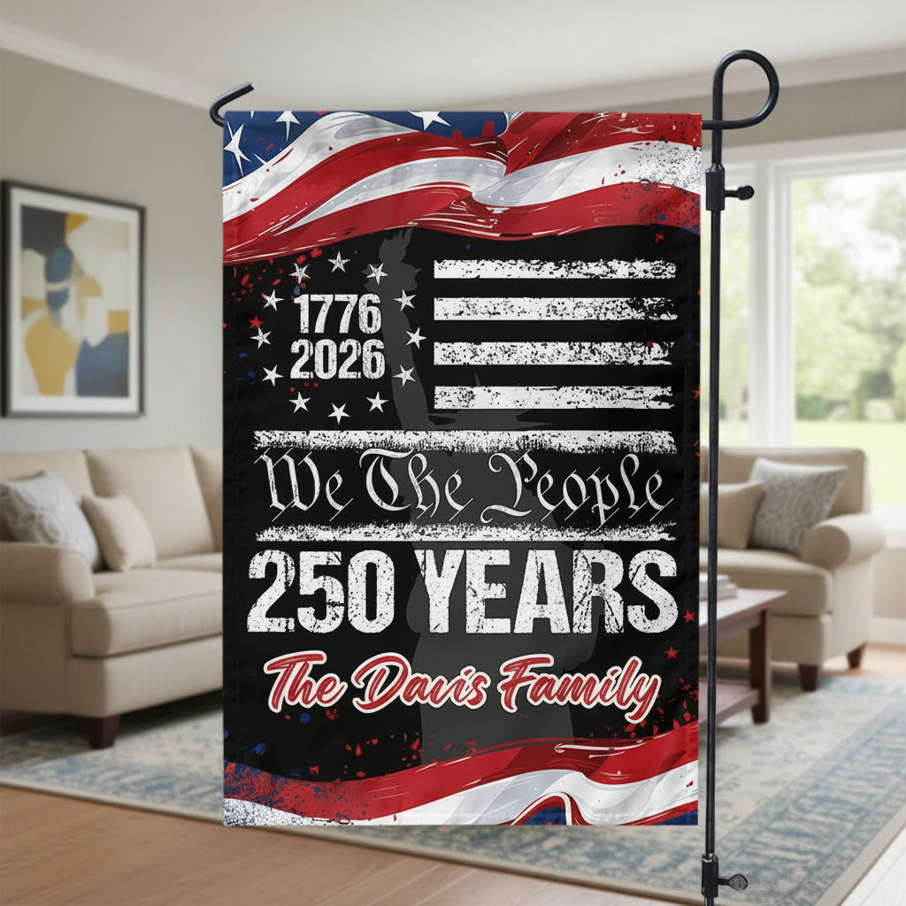 Custom 250 Years USA 250th Birthday 1776-2026 Eagle Garden Flag
