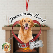 Custom Dog Forever My Ornament - main product view with custom photo design