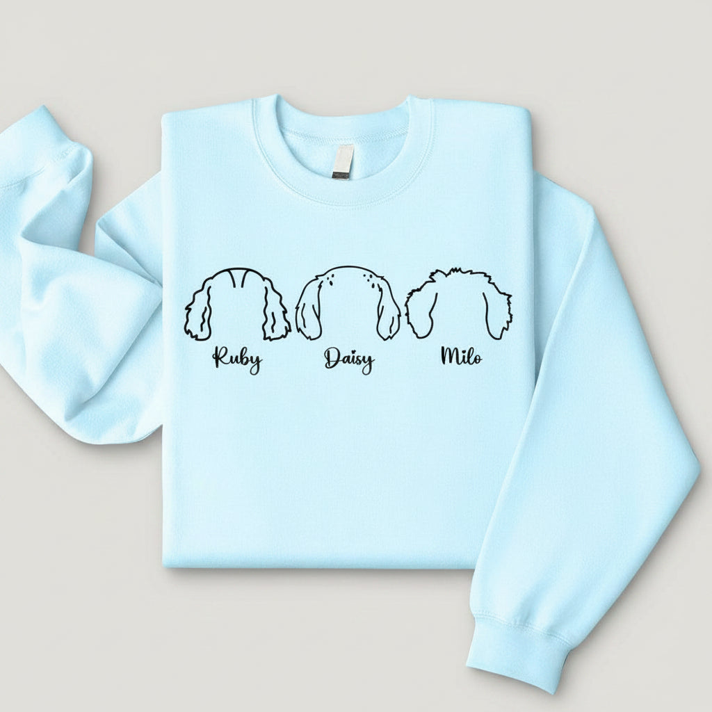 Dog Ear Line Sweatshirt Personalized Gift TA29