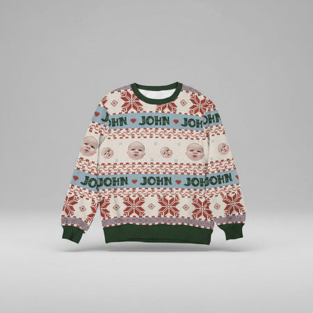 Custom Colorful Ugly Christmas Sweatshirt — Christmas Gift NFQCB