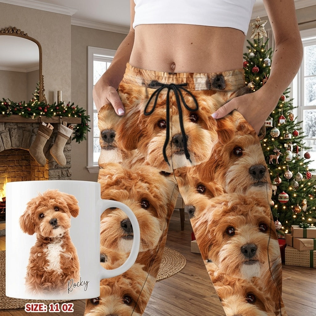 Customized Sweatpants Upload Photo Dog Cat For Men and Women's 888950 54298