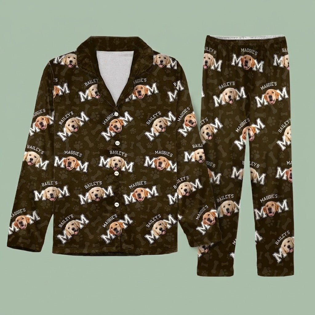 Custom Photo Dog Dad Dog Mom Pajamas