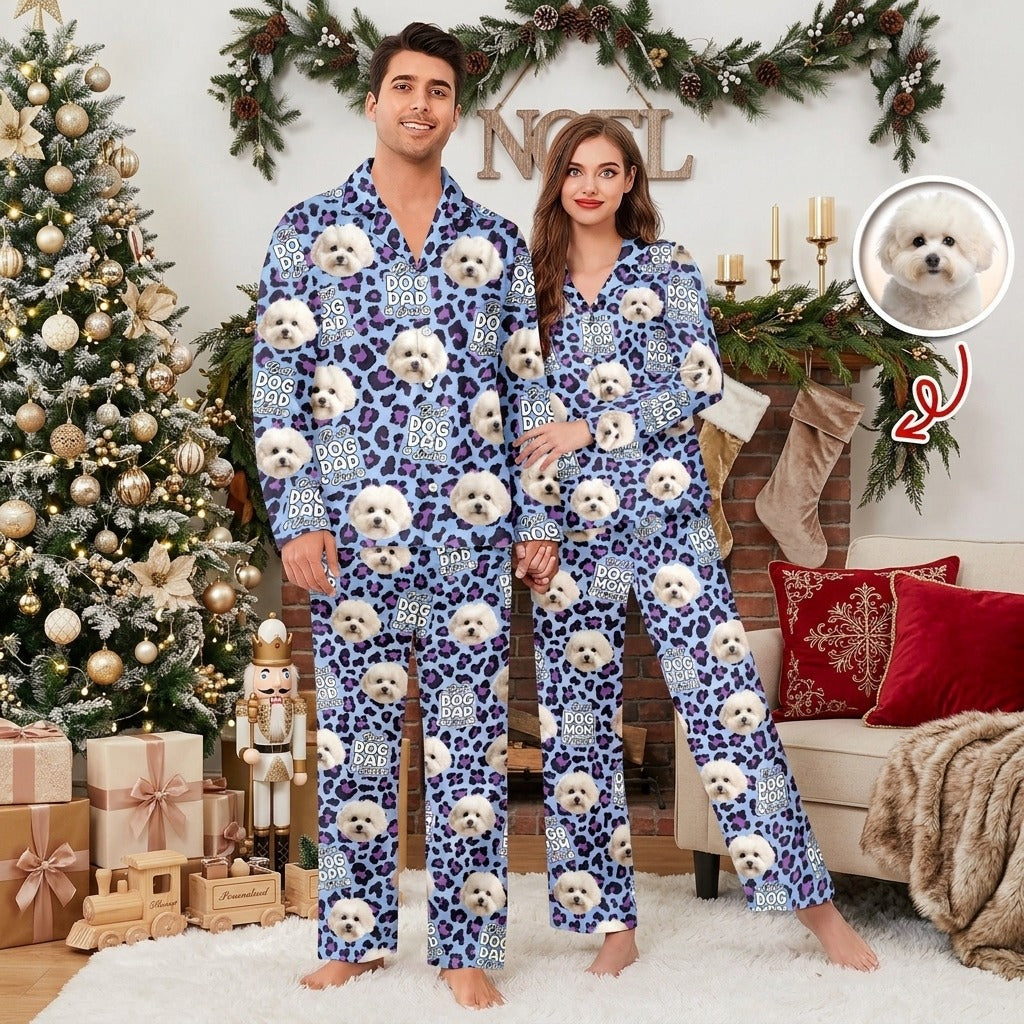 Custom Photo Dog & Cat Personalized Pajamas Christmas Gift For Pet Owners, Pet Lovers