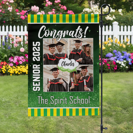 Custom Congrats Graduation Garden Flag — Custom Gift UTZHB