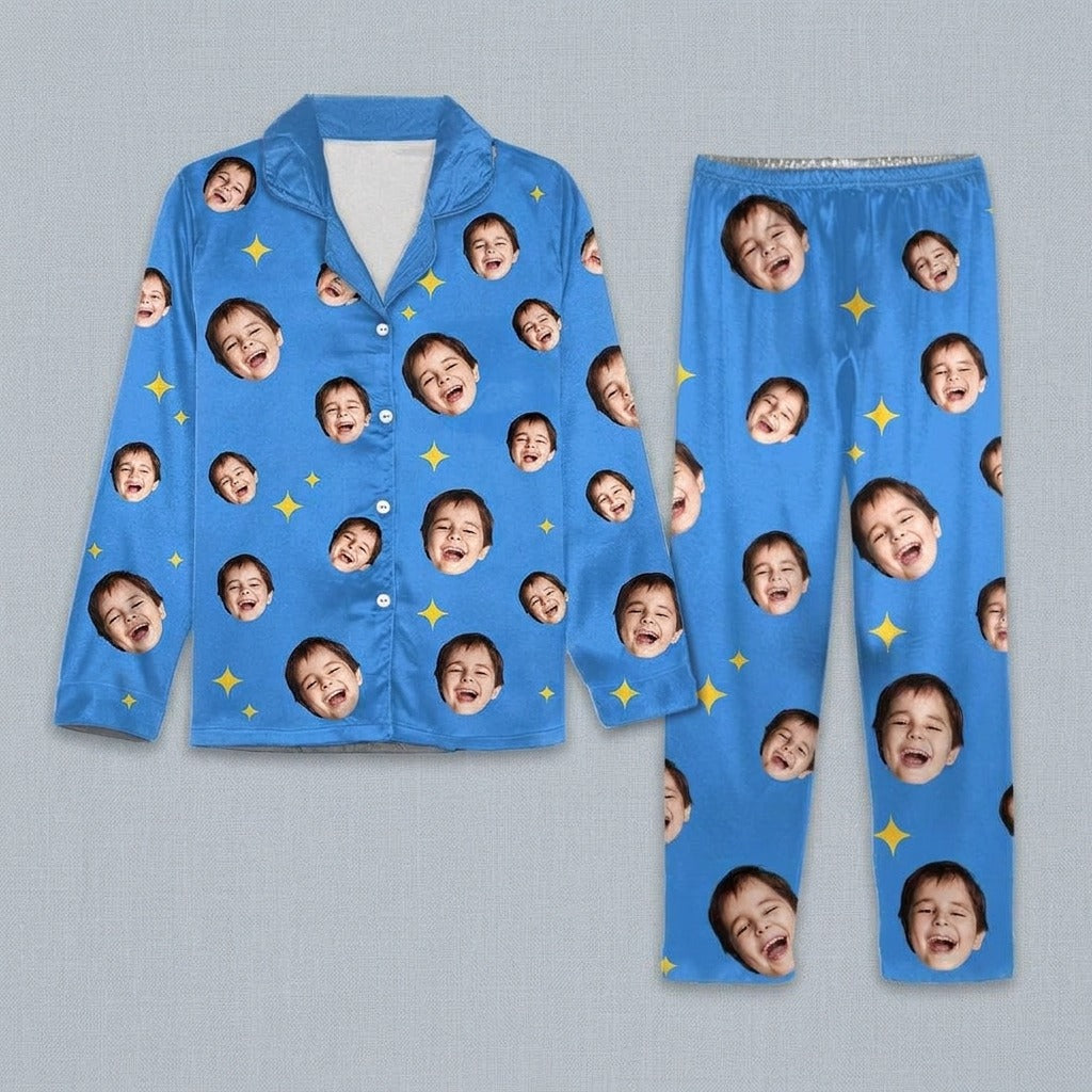 Custom Children Photo For Dad And Mom Pajamas