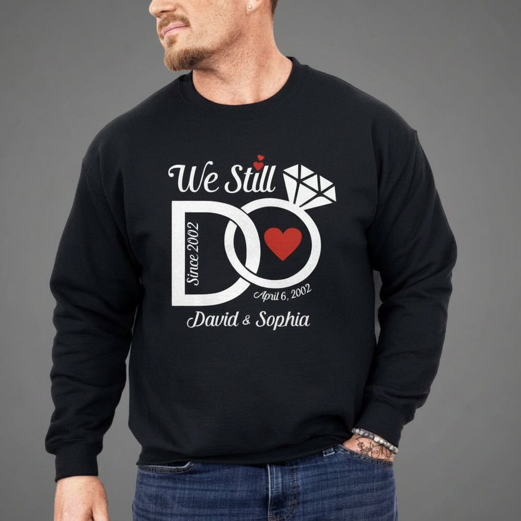 Personalized We Still Do Wedding Anniversary Couple Dark Swe