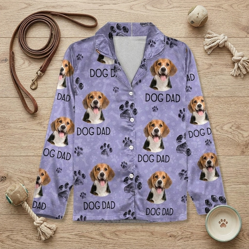 Custom Photo With Dog Paw Pajamas
