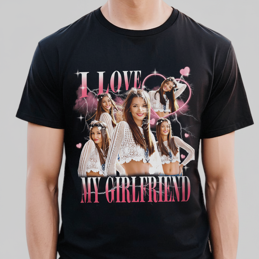 Custom Photo I Love My Boyfriend/Girlfriend Vintage Style Co
