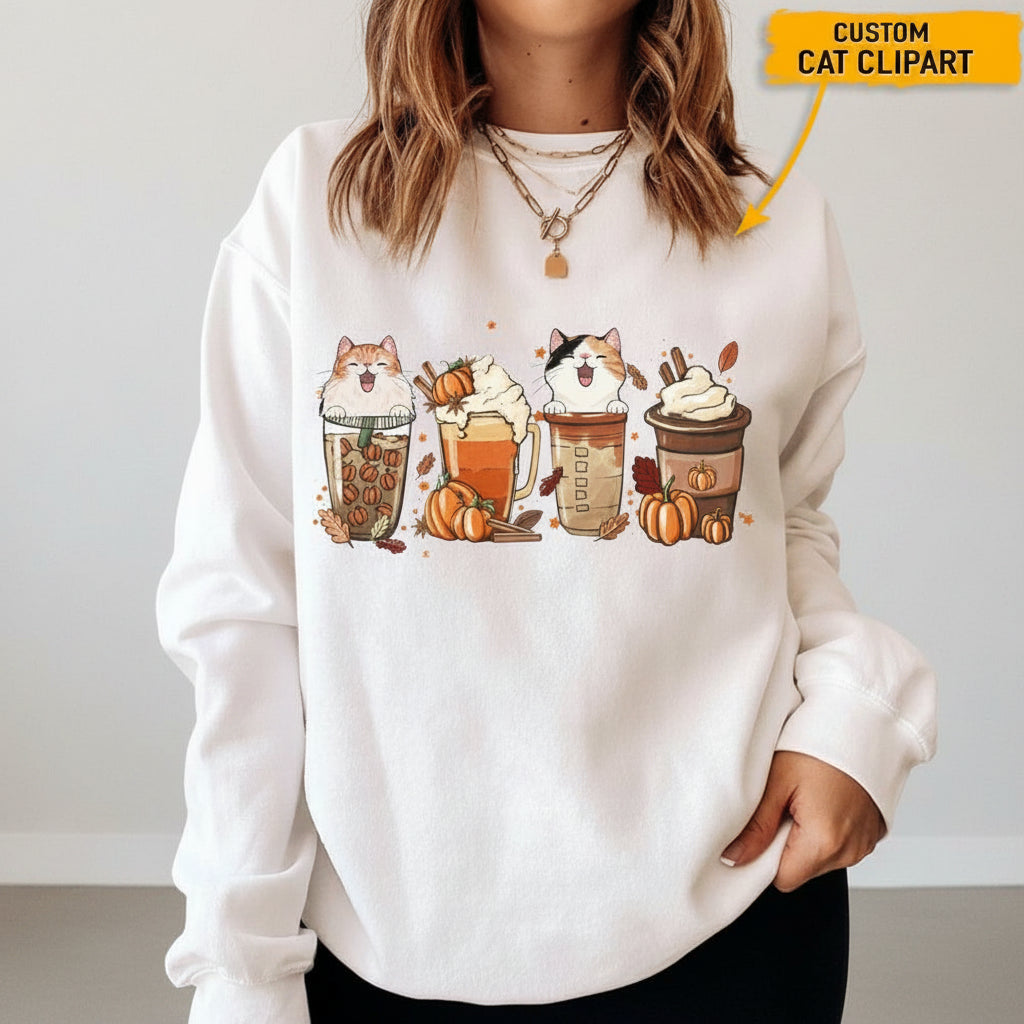 Fall Season Pumpkin Spice Cat Shirt, N304 HN590