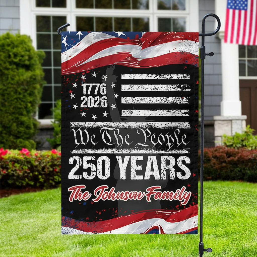 Custom 250 Years USA 250th Birthday 1776-2026 Eagle Garden Flag
