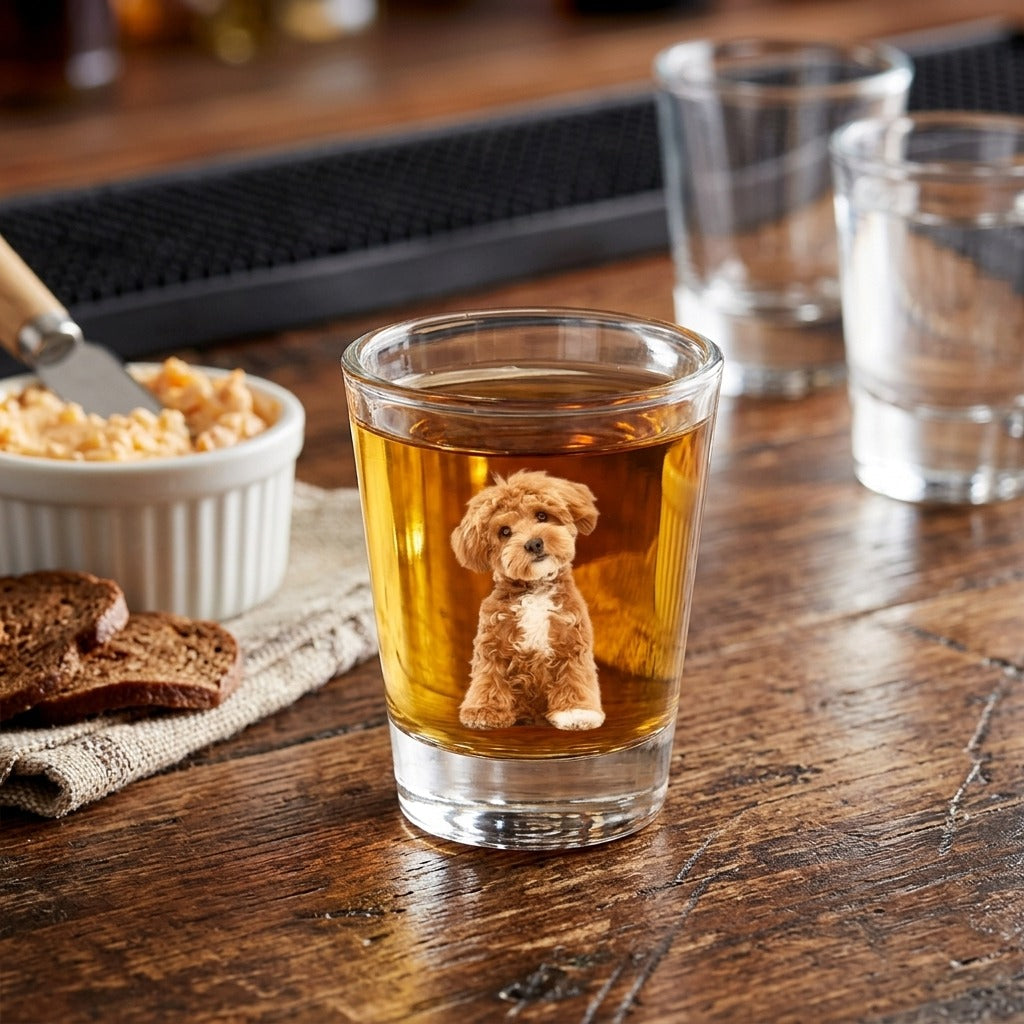 Custom Photo Life Would Be Boring Without Me Dog Cat Print Shot Glass
