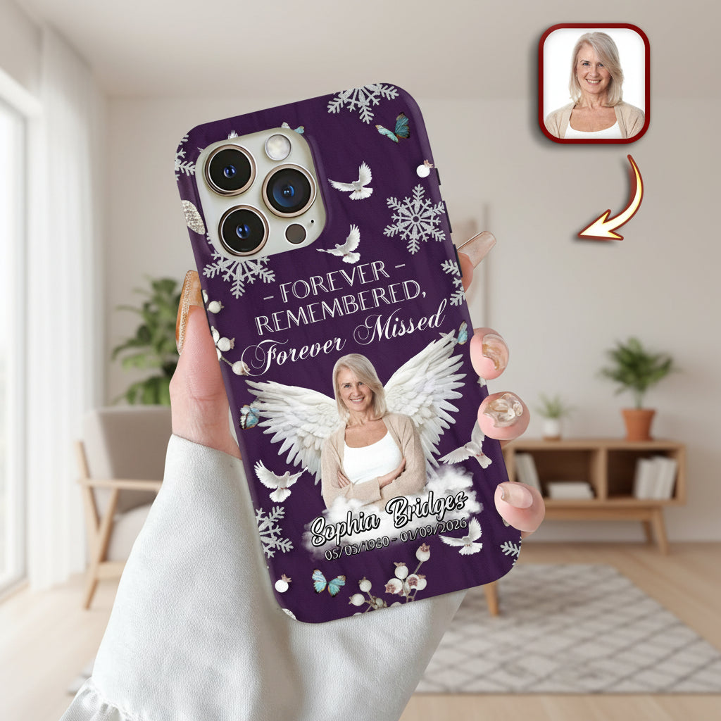 Custom Photo Gone But Never Forgotten Memorial Phone Case HA