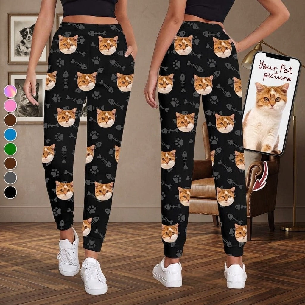 Custom Photo Dog Cat Men and Women's Sweatpants