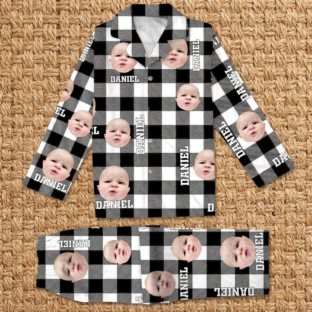 Custom Photo Human Face Flannel Pajamas