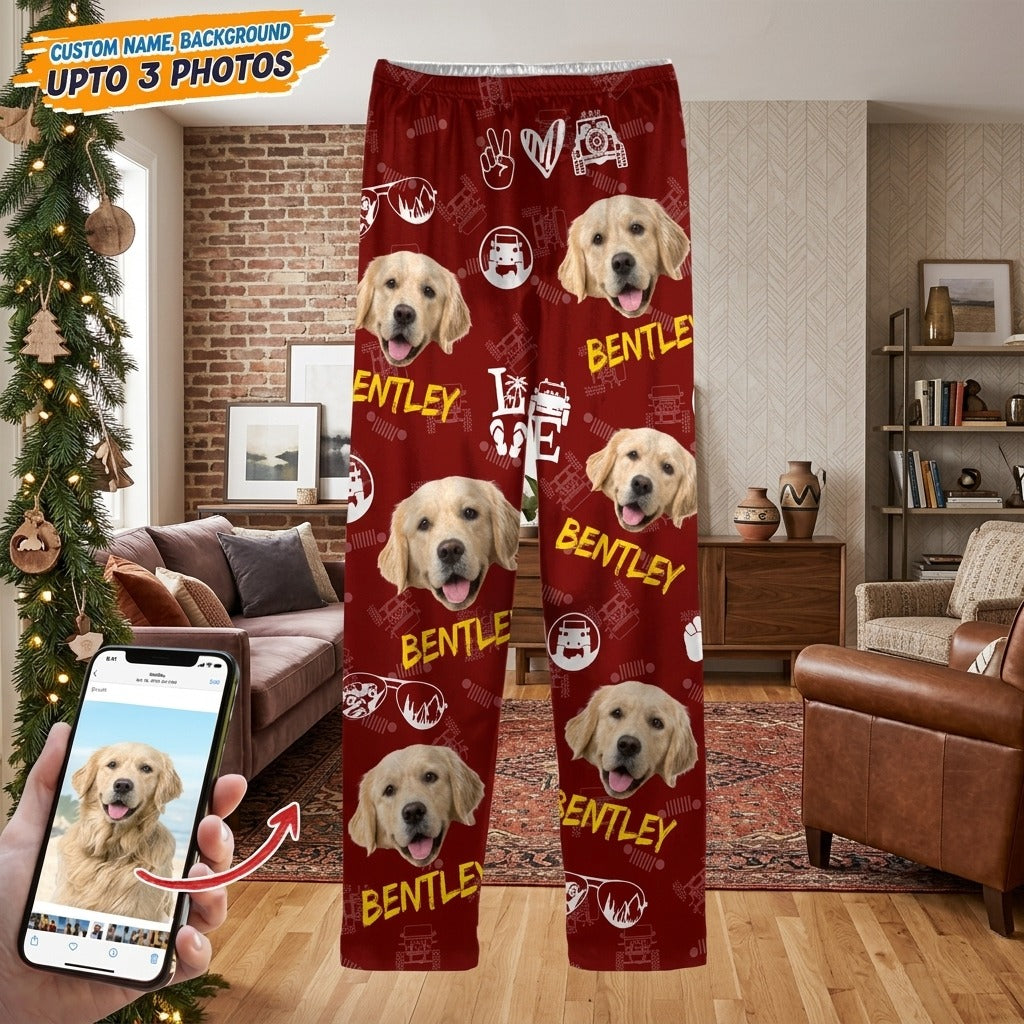 Custom Dog Cat Photo Offroad Pajamas