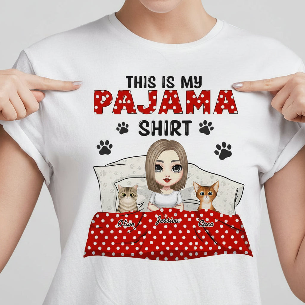 This Is My Pajamas Cat Shirt Personalized Gift N304