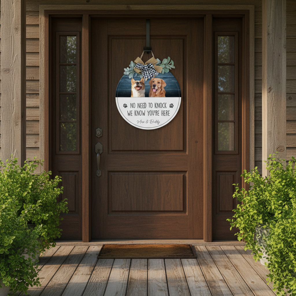 Hope you like Big Dog Wooden Door Sign With Wreath, Upload P
