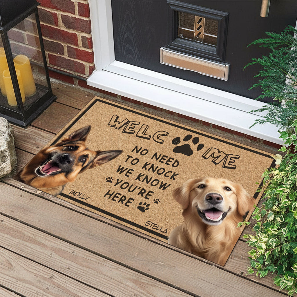 Personalized No Need To Knock For Dog Lovers Doormat N304 88