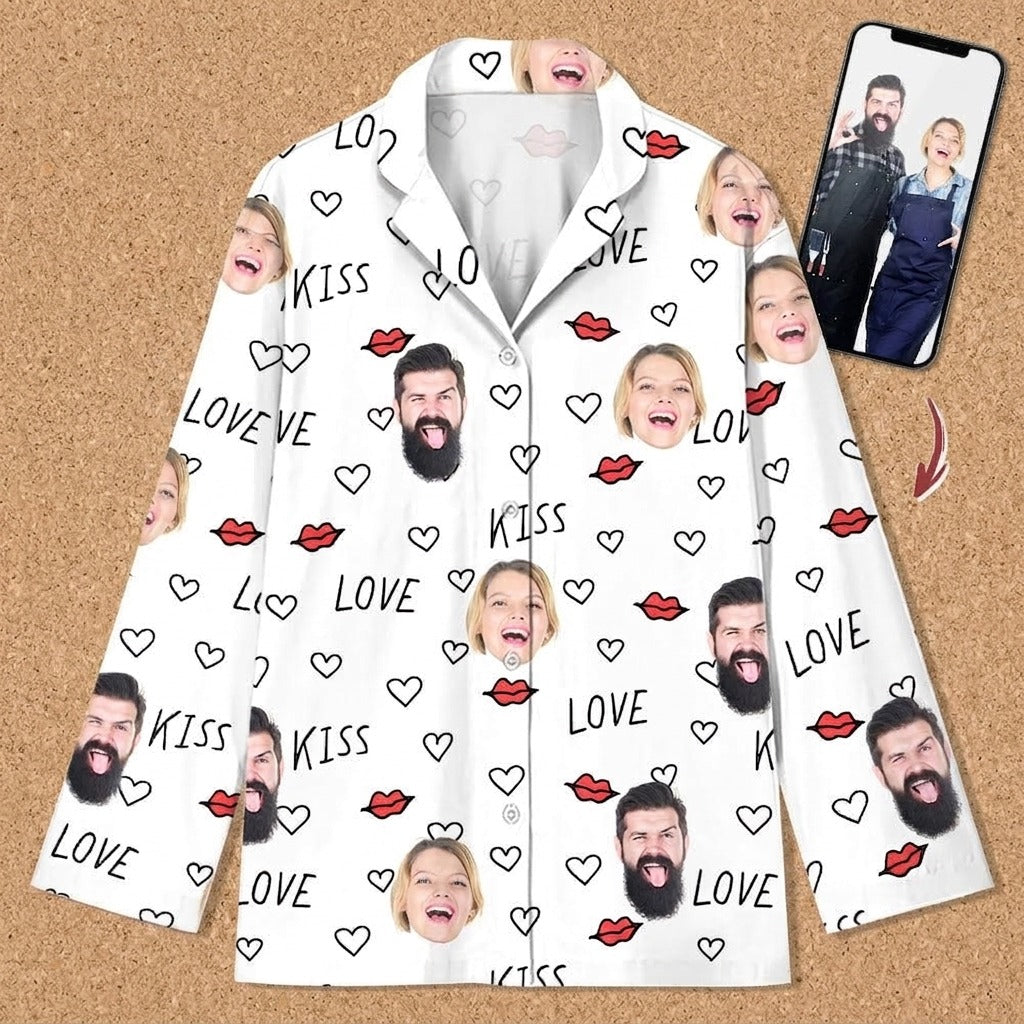 Custom Couple Photo Pajamas