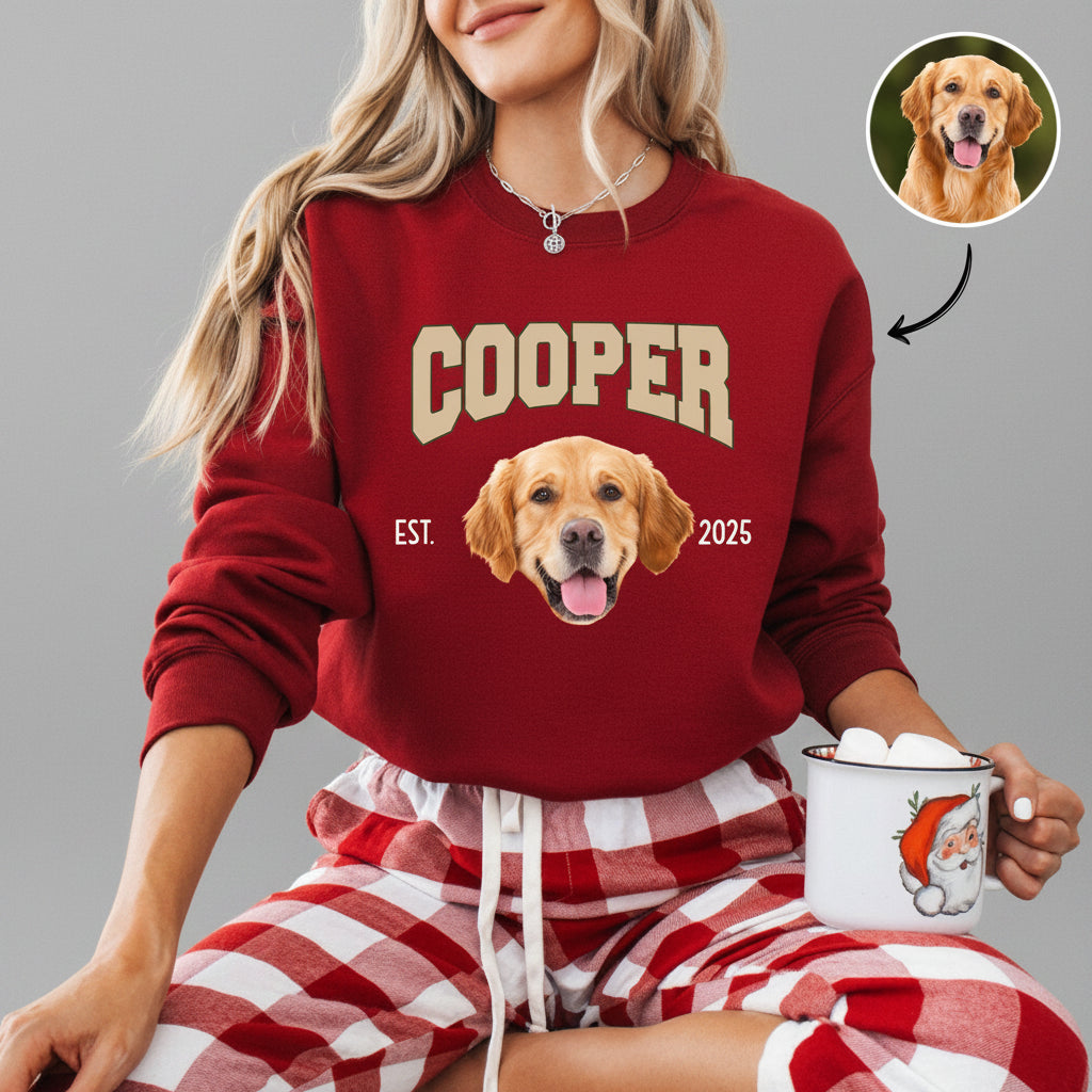 Custom Dog Photo And Name Sweatshirt For Dog Lover TH10 8968