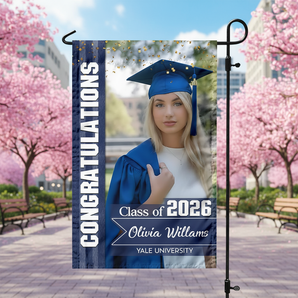 Custom Photo Congratulations Class Of 2026 Graduation Garden