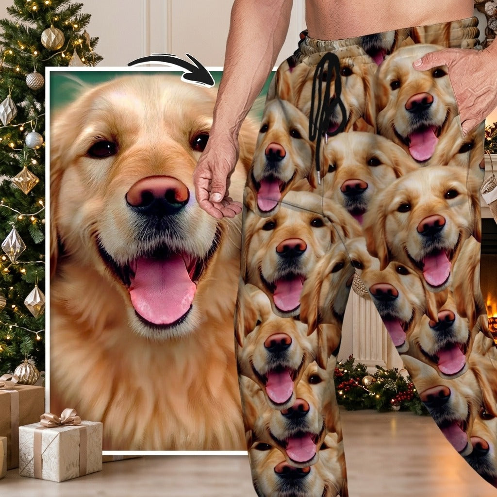 Customized Sweatpants Upload Photo Dog Cat For Men and Women's 888950 54298