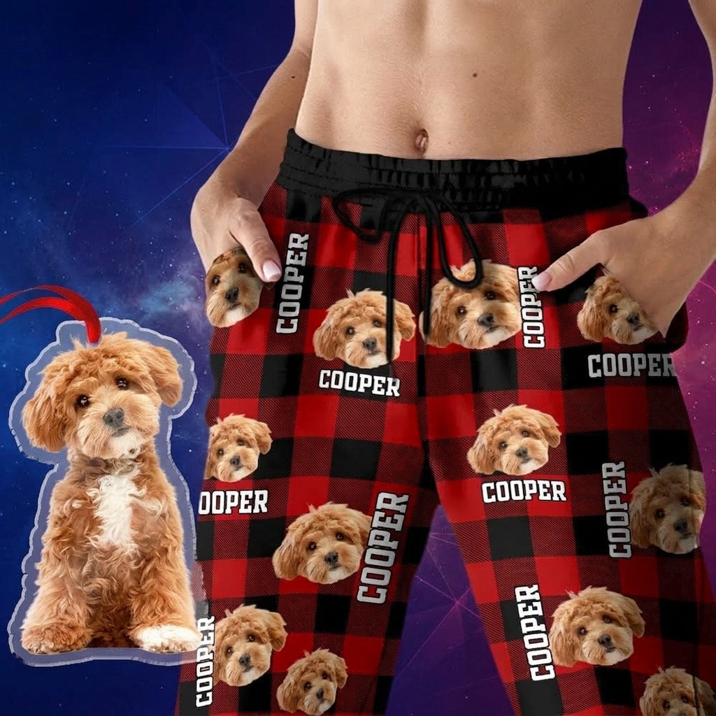 Custom Photo Name Dog Cat Men And Women's Sweatpants