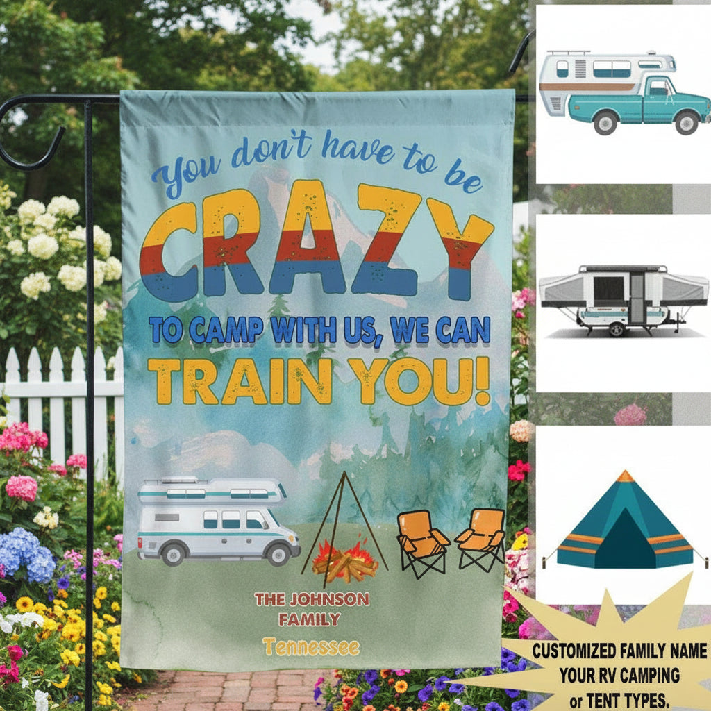 Personalized Camping Garden Flag