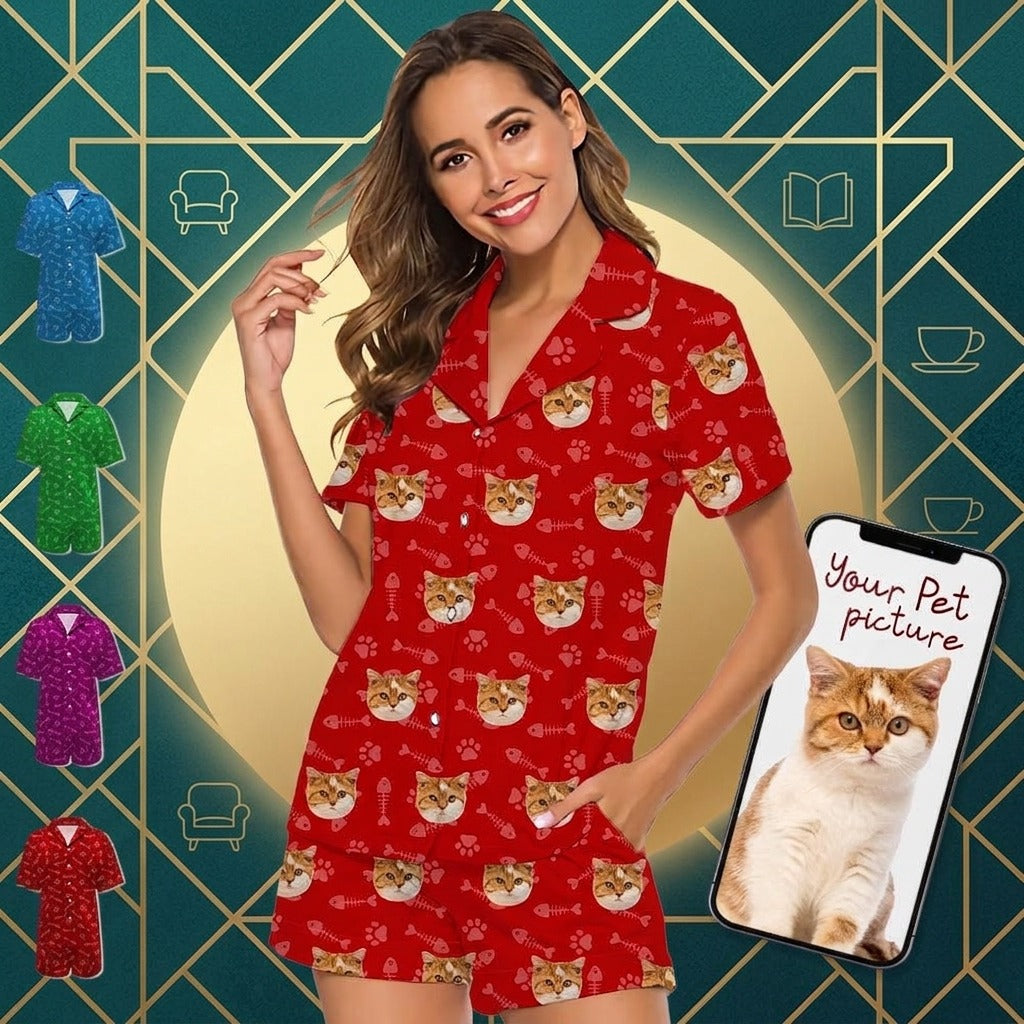 Custom Photo Dog Cat Short Pajamas