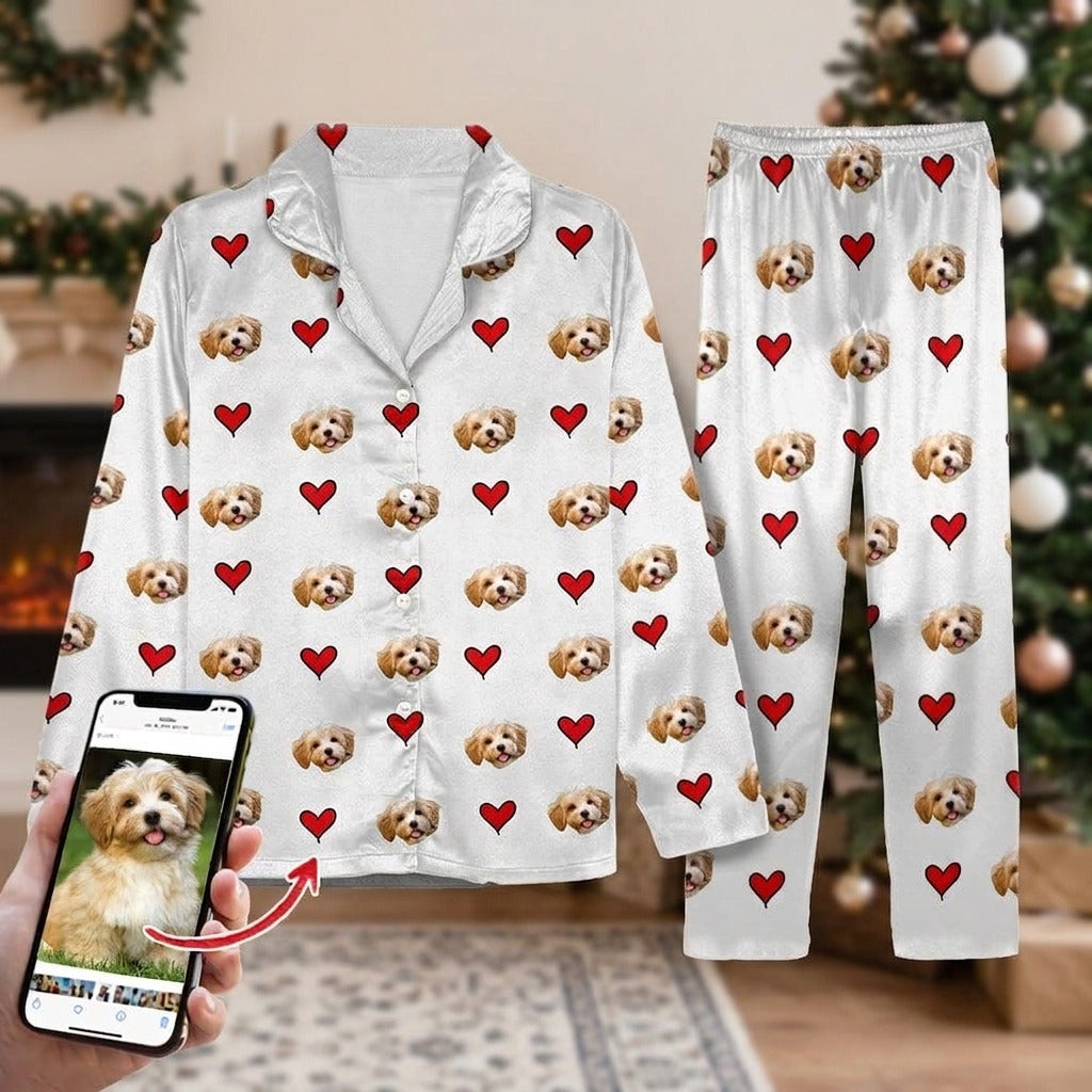 Custom Dog Cat Photo With Icon Decoration Pet Pajamas T368