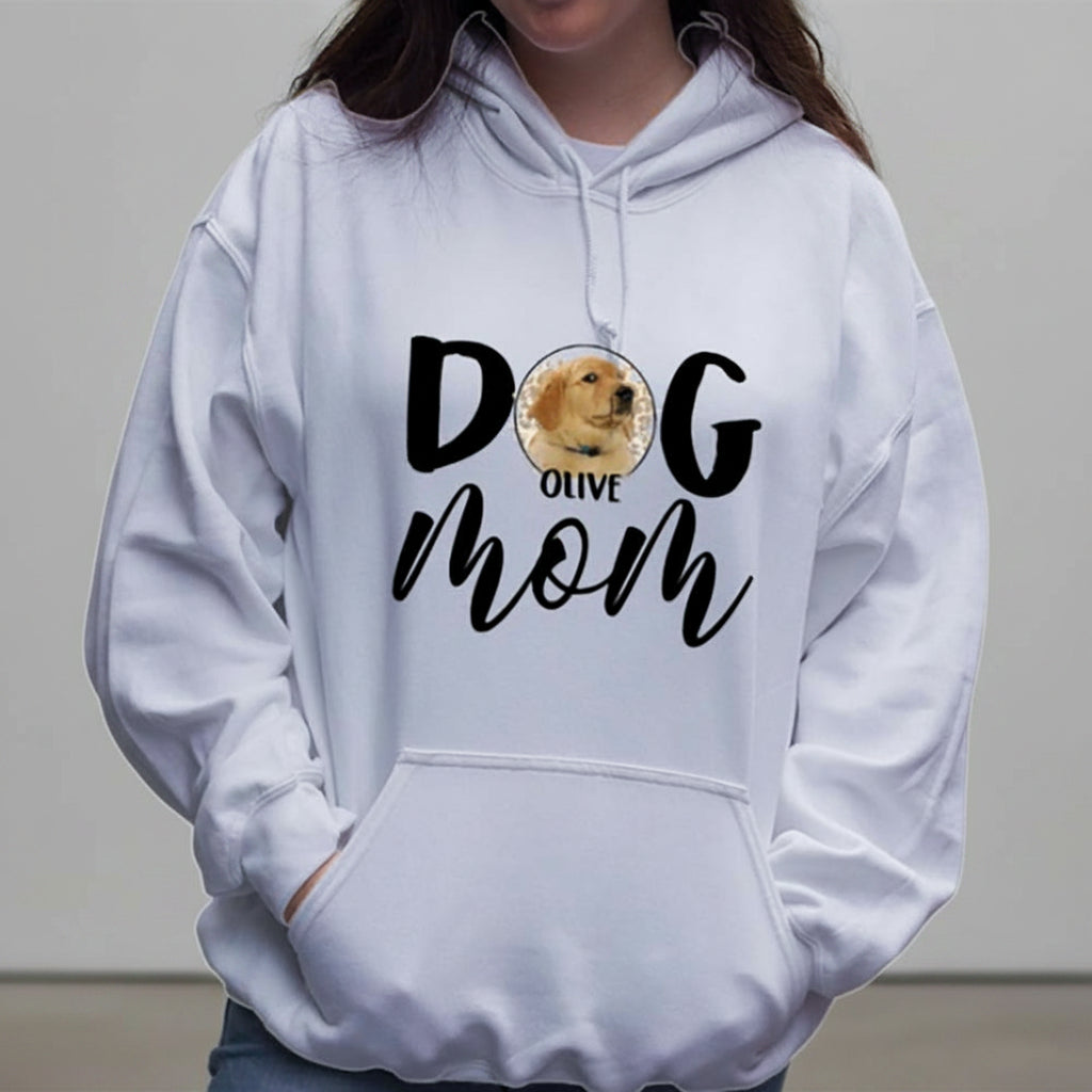 Custom Pet Face Dog Mom Sweatshirt