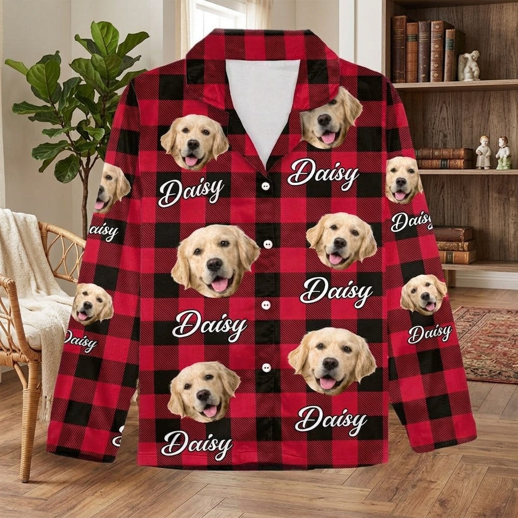 Custom Photo With Colorful Background For Dog Lovers Pajamas