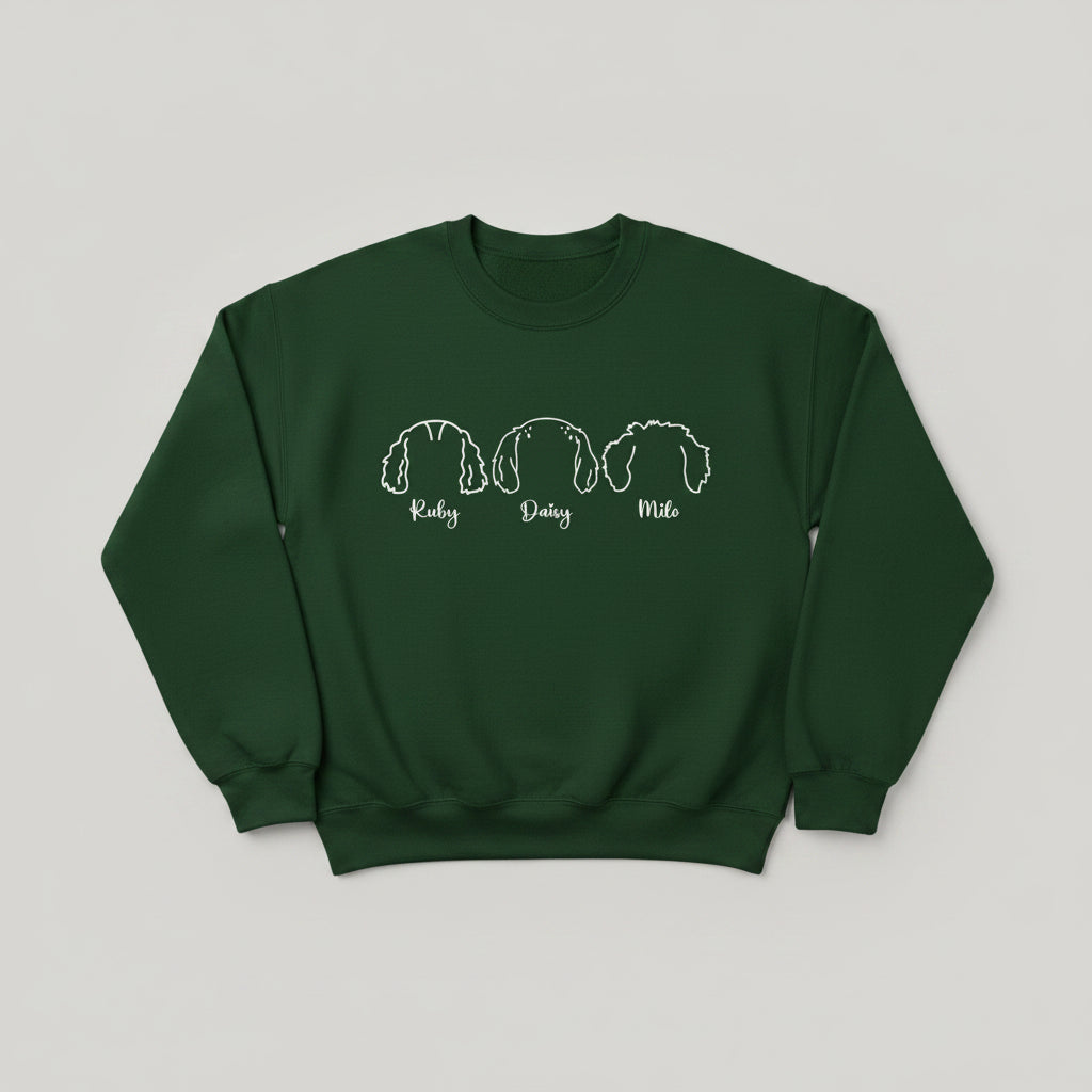 Dog Ear Line Sweatshirt Personalized Gift TA29