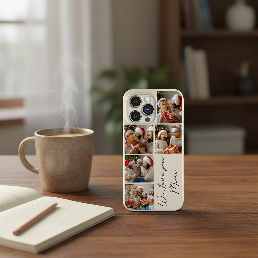 Custom Photo I Love You Mimi Phone Case Christmas Gift For Family