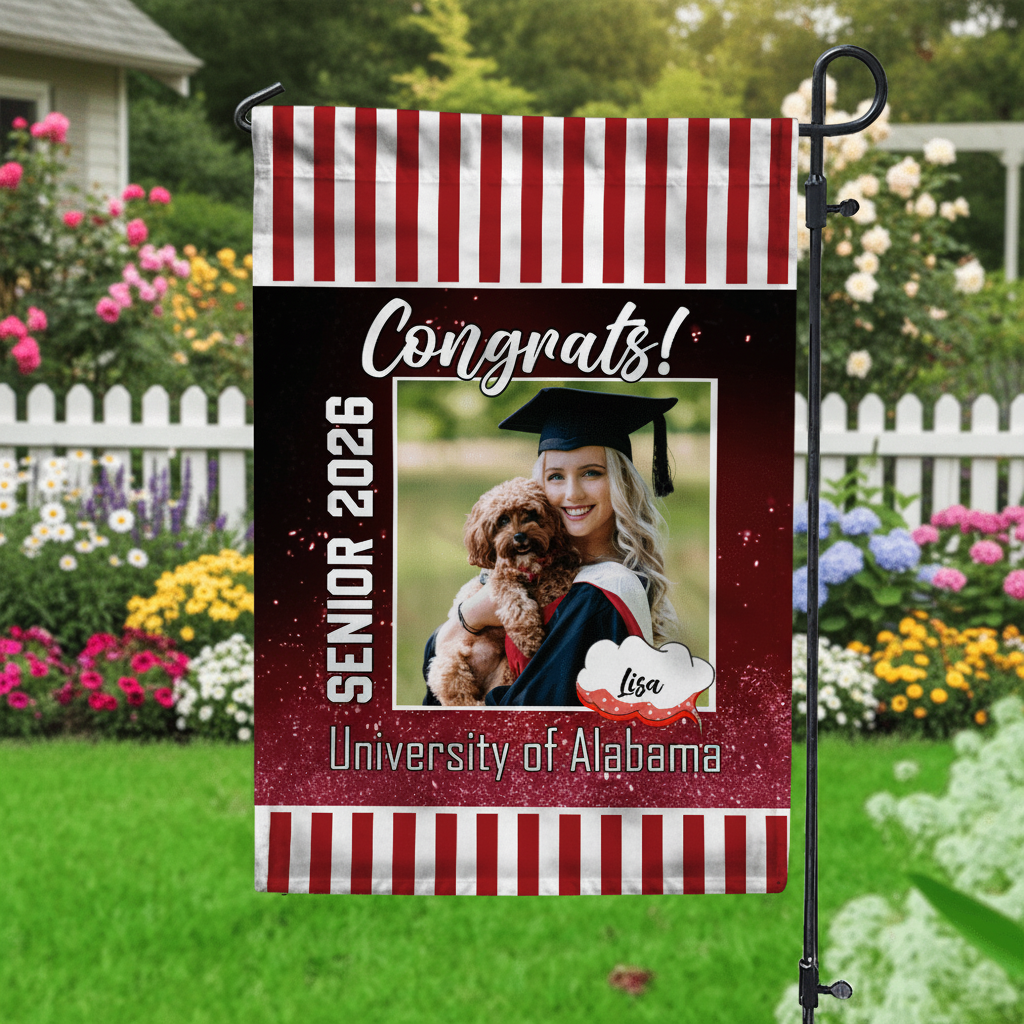 Congrats Graduation Garden Flag, Senior Flag