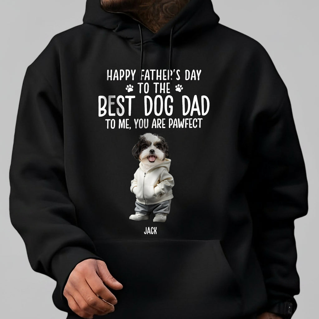 Custom Face Photo Best Dog Dad Dog Mom Dark Sweatshirt For D