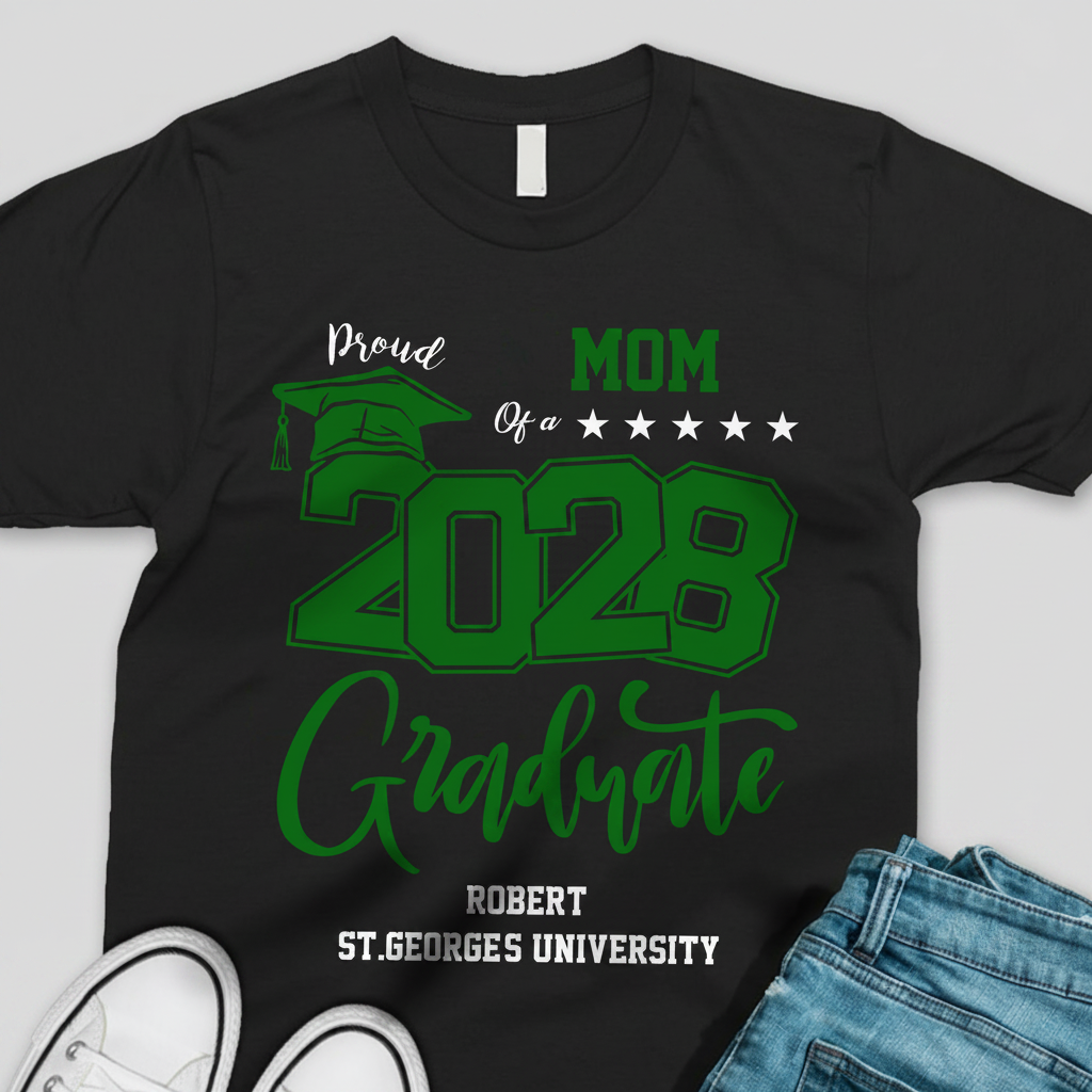 Personalized Proud Family Of A Graduate Graduation Dark Shir